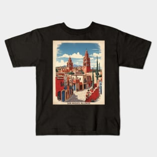 San Miguel de Allende Mexico Tourism Vintage Poster 2 Kids T-Shirt